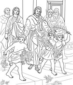 Jesus knocking at the door coloring page free printable coloring pages