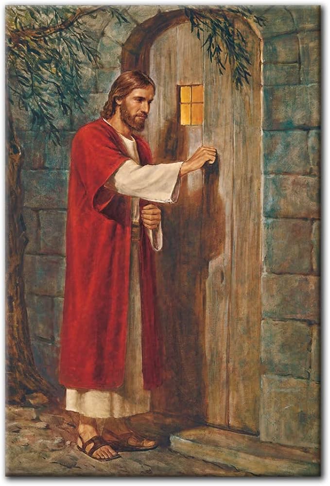 Jesus knocking on the door by william holman hunt jesus portrait wall art religion posters vintage canvas prints wall pictures for living room bedroom home decor x in framed posters
