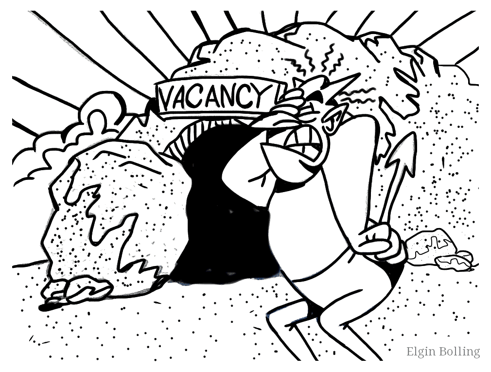 Empty tomb defeated devil easter coloring cartoon