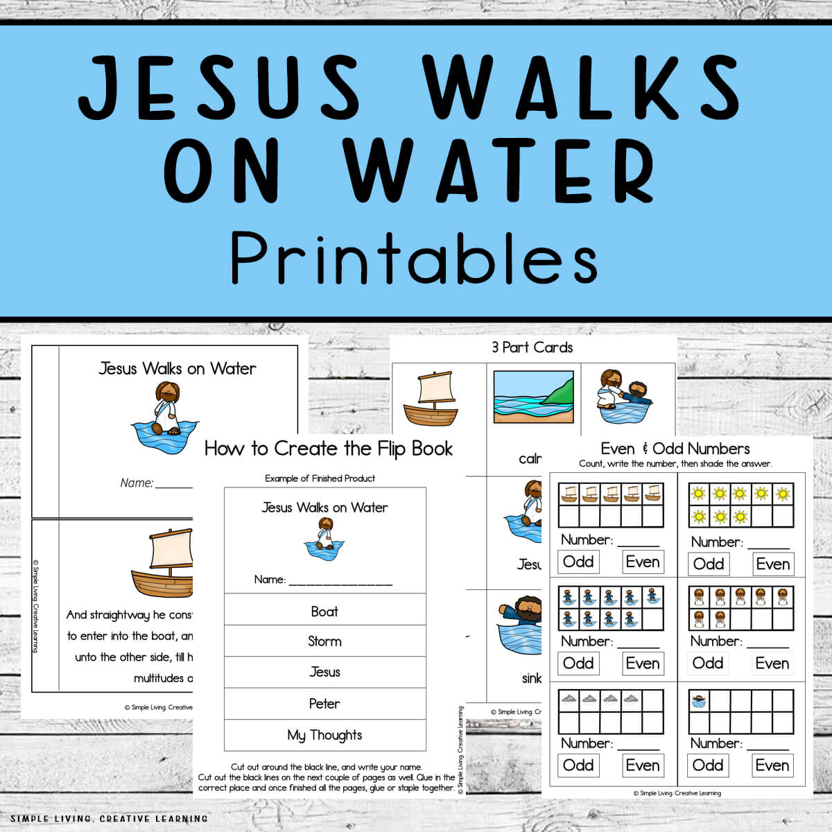 Jesus walks on water printables