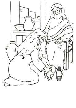 Mary magdalene washes jesus feet luke