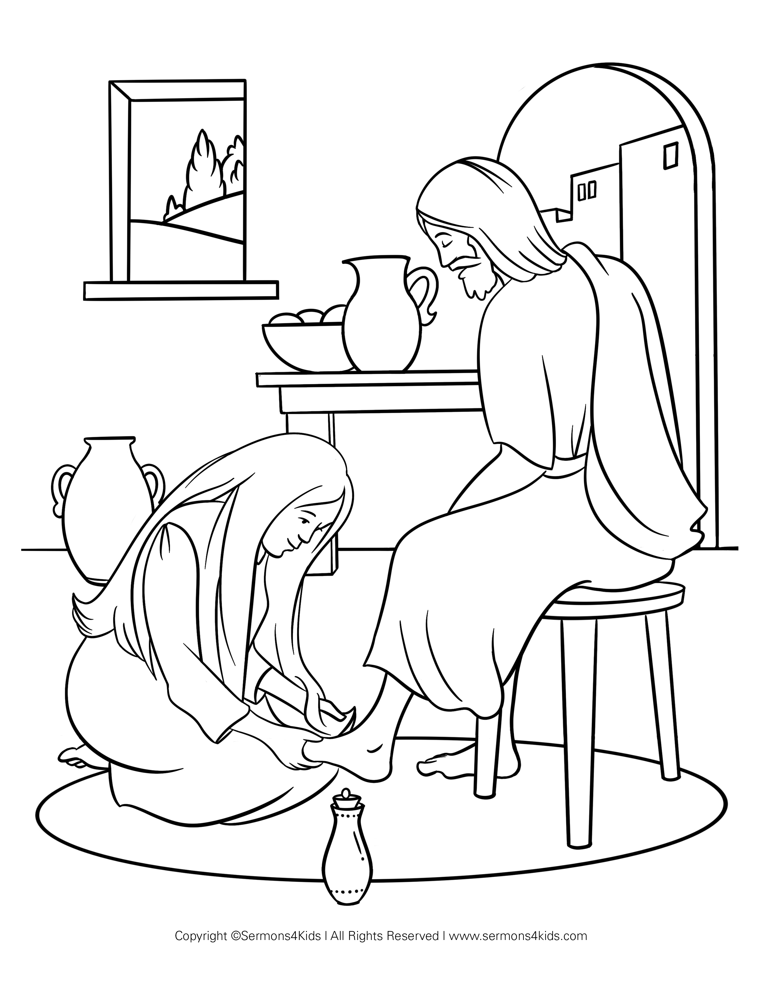Mary anoints the feet of jesus childrens sermons from