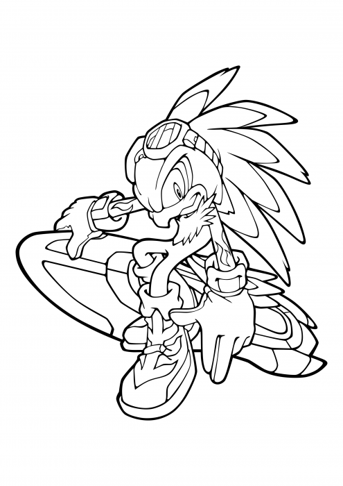 Jet the hawk coloring pages sonic o ourião coloring pages