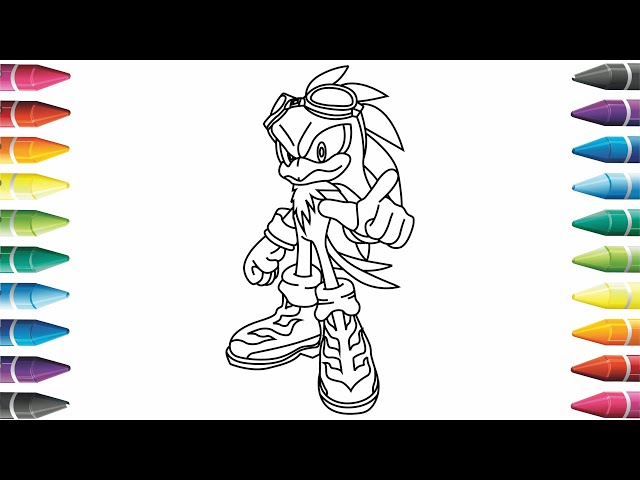 How to draw jet the hawk from sonic hedgehog easy step tutorial
