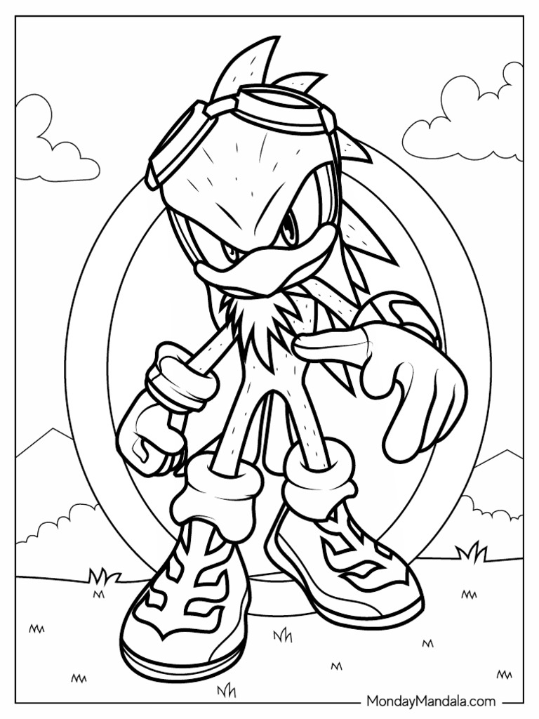 Detailed jet the hawk coloring page pdf