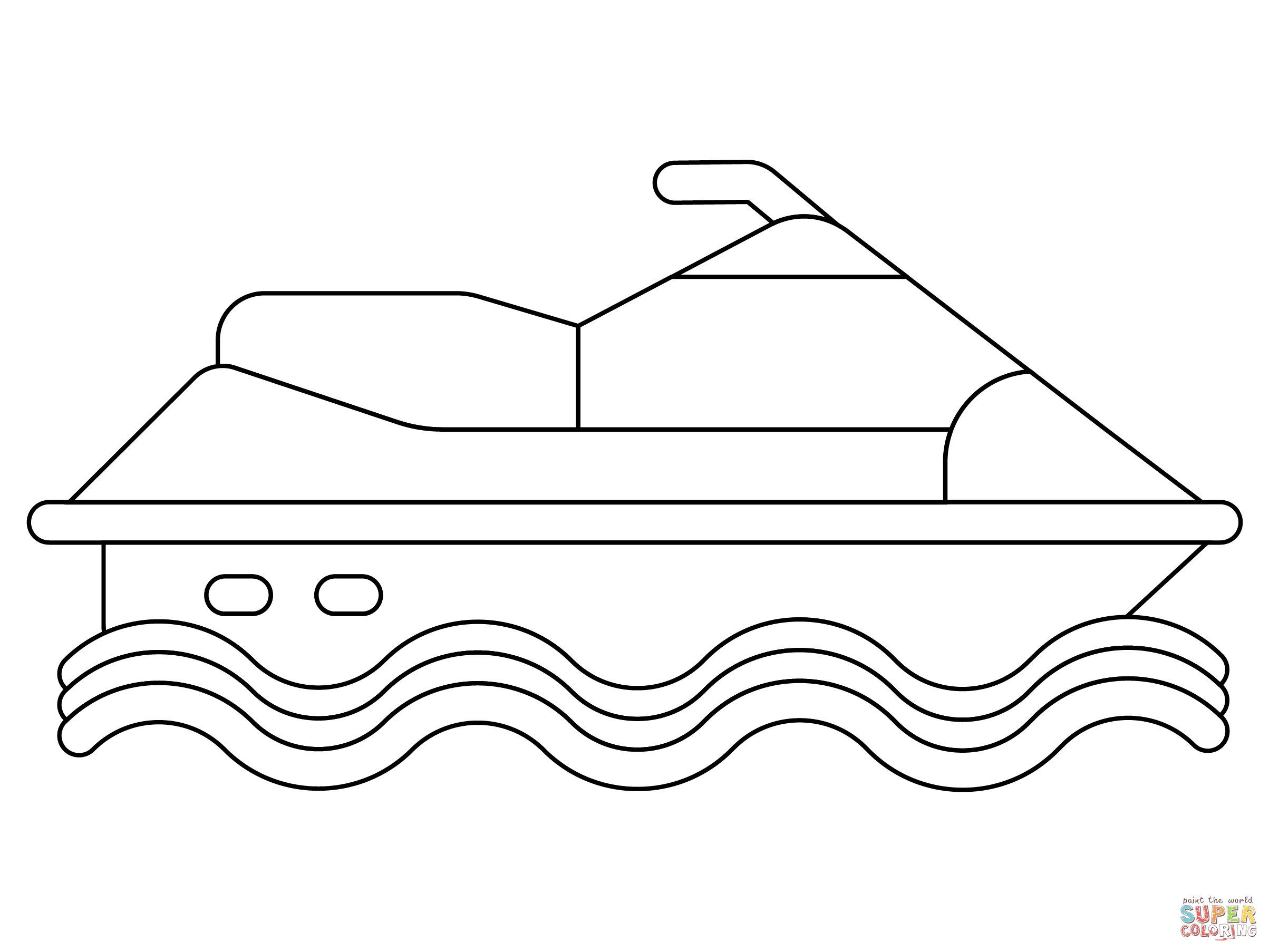 Jet ski coloring page free printable coloring pages