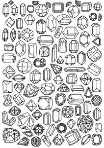 Jewel coloring pages for adults kids