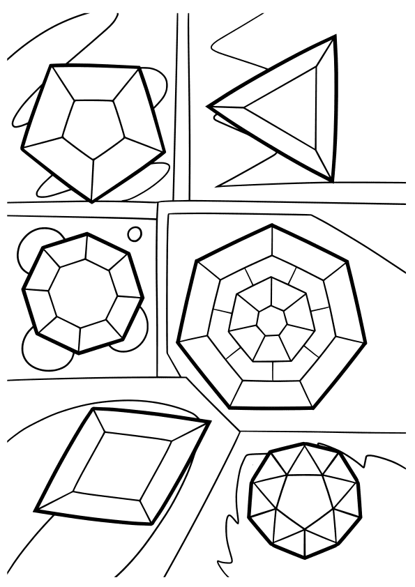 Jewels drawing for coloring page free printable nurieworld
