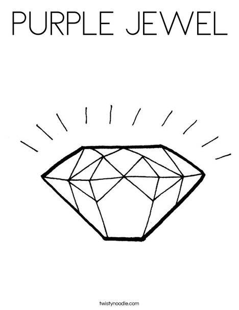 Purple jewel coloring page