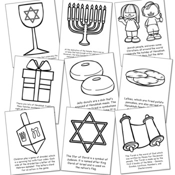 Hanukkah coloring pages and poster set jewish holiday bulletin board activity
