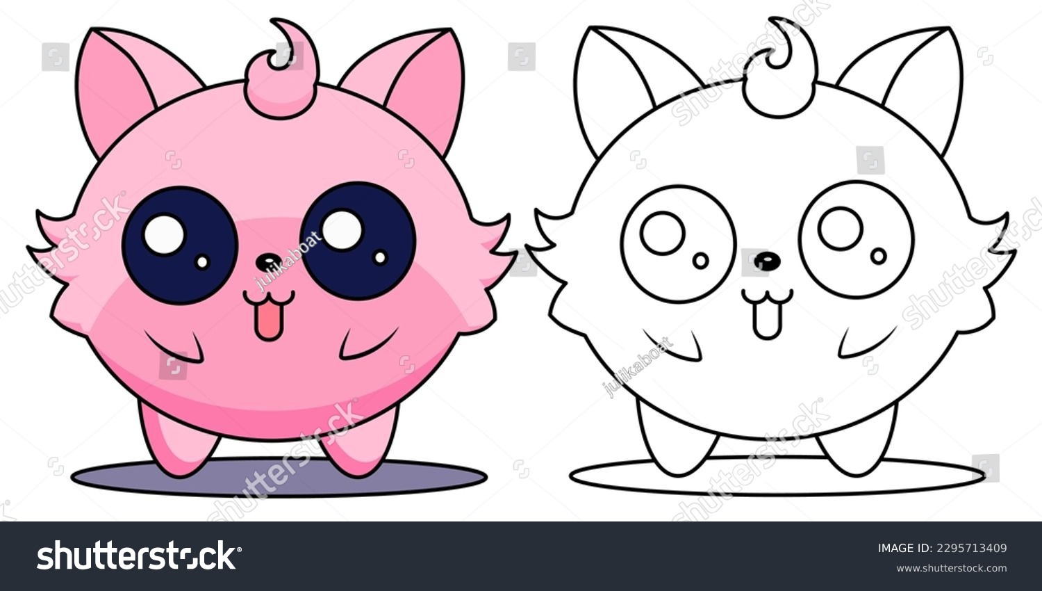 Jigglypuff pokemon cartoon character coloring page stock vector royalty free