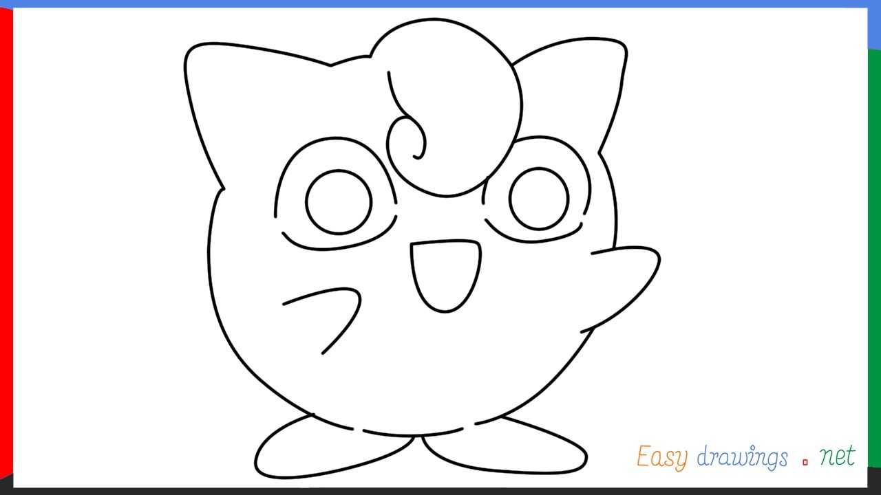 How to draw a cute pokemon jigglypuff step by step for beginners