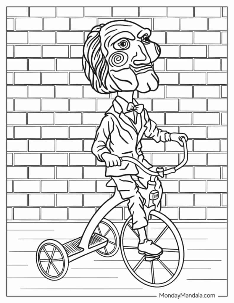 Horror coloring pages free pdf printables