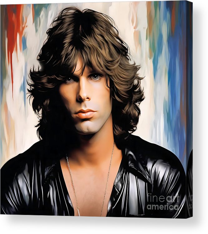 Jim morrison acrylic print by mark ashkenazi
