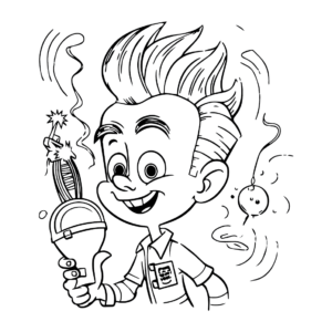 Jimmy neutron coloring pages printable for free download