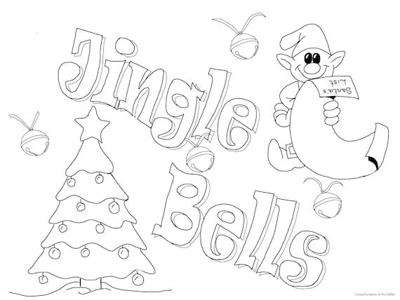 Jingle bells coloring page