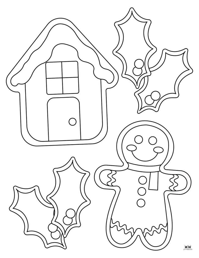 Christmas cookies coloring pages