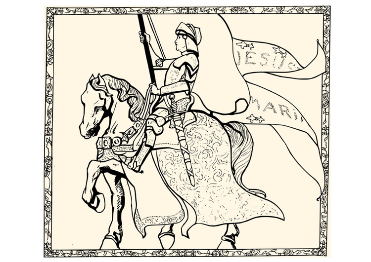 Coloring page jeanne darc