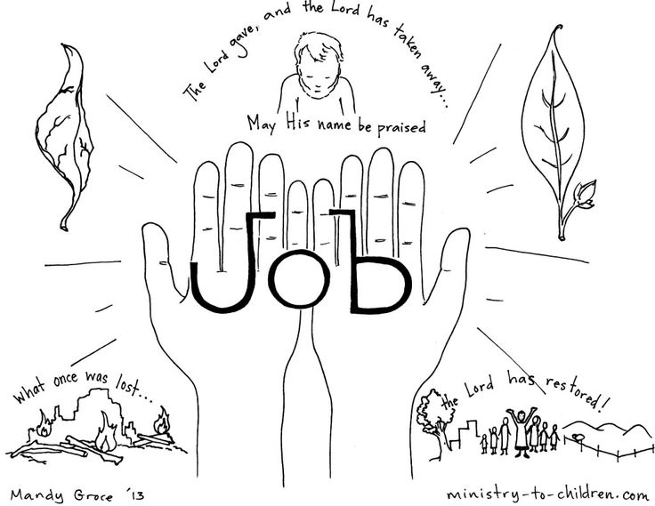 Discover the story of job with this engaging coloring page
