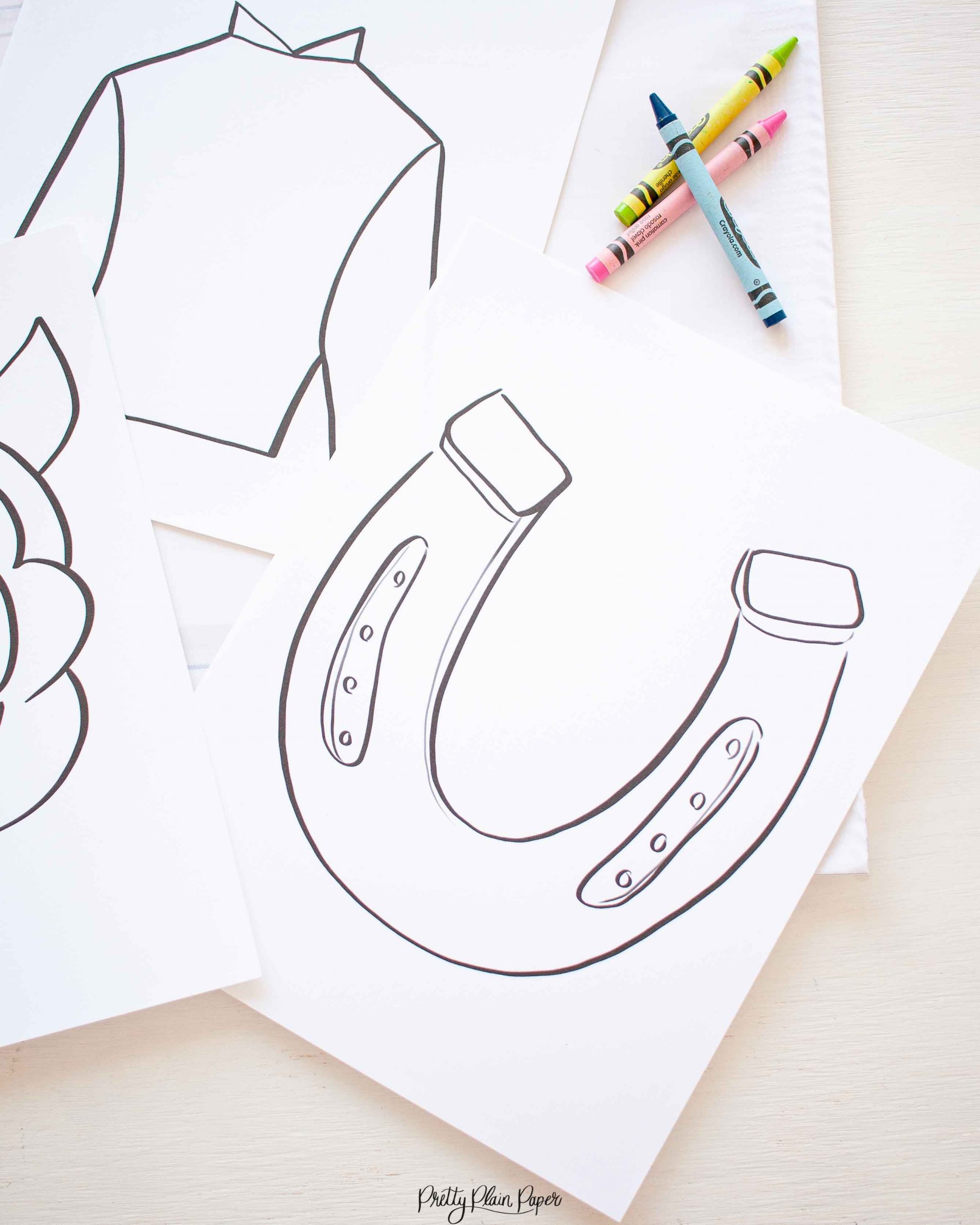 Jockey silk horseshoe rose coloring pages