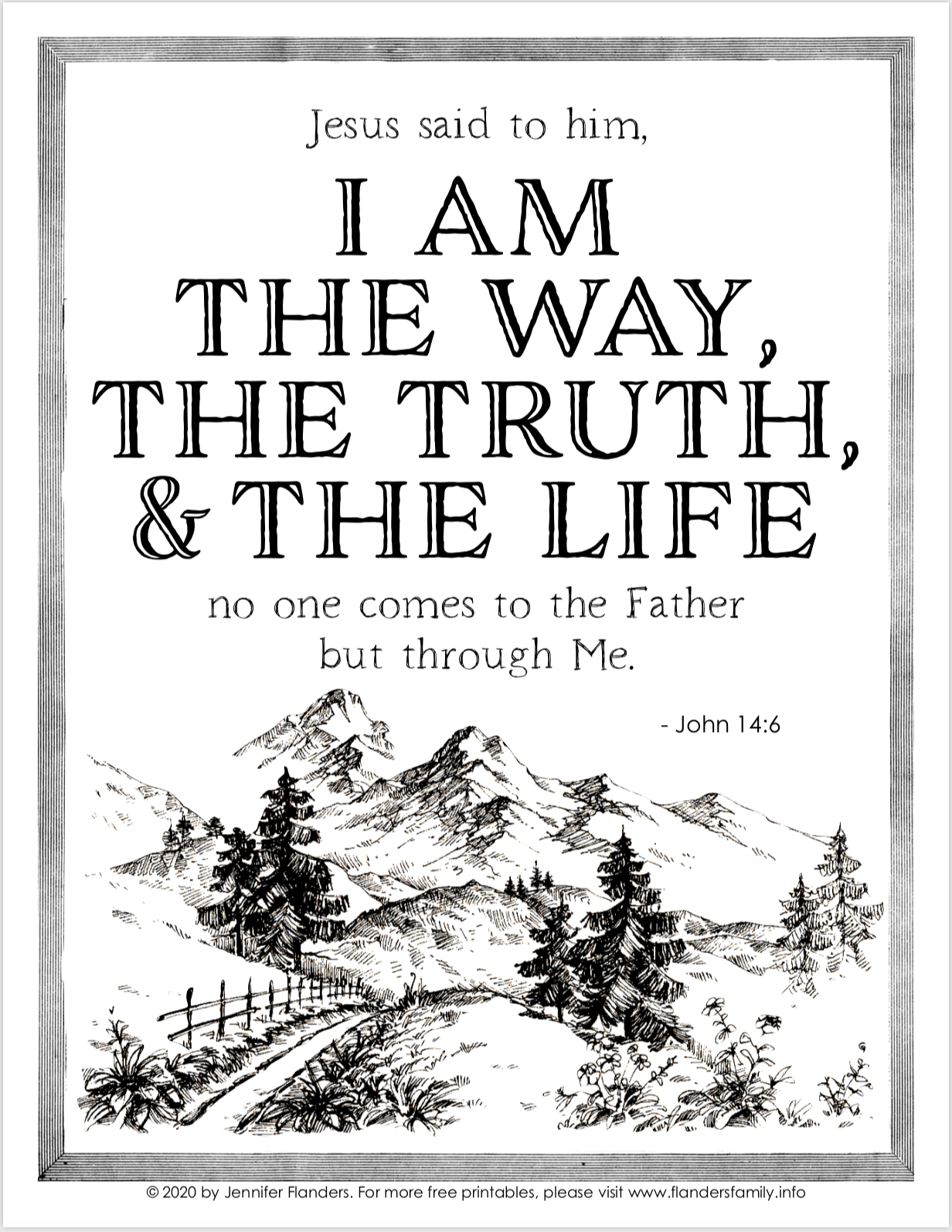 I am the way coloring page
