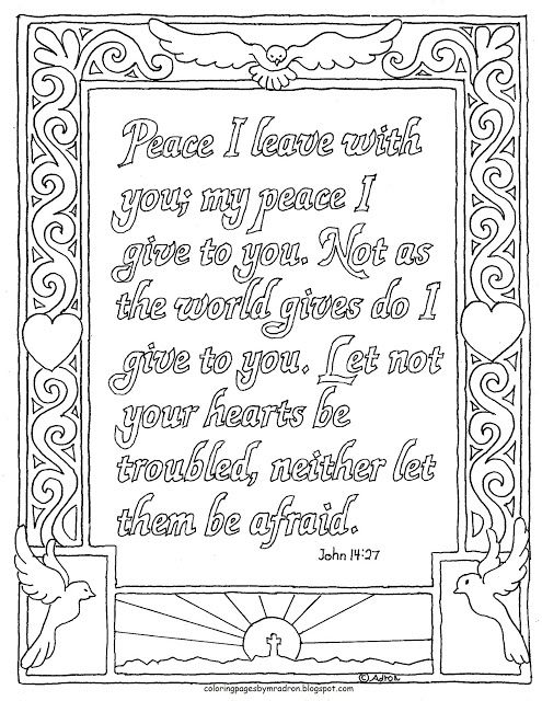 Coloring pages for kids by mr adron john coloring page peace i leave with you coloring pages for kids christian coloring coloring pages