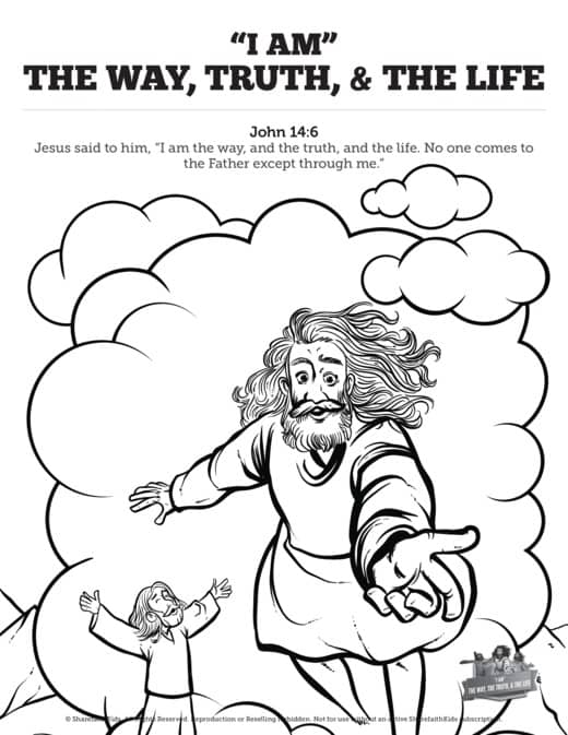 John the way the truth and the life sunday school coloring pages â