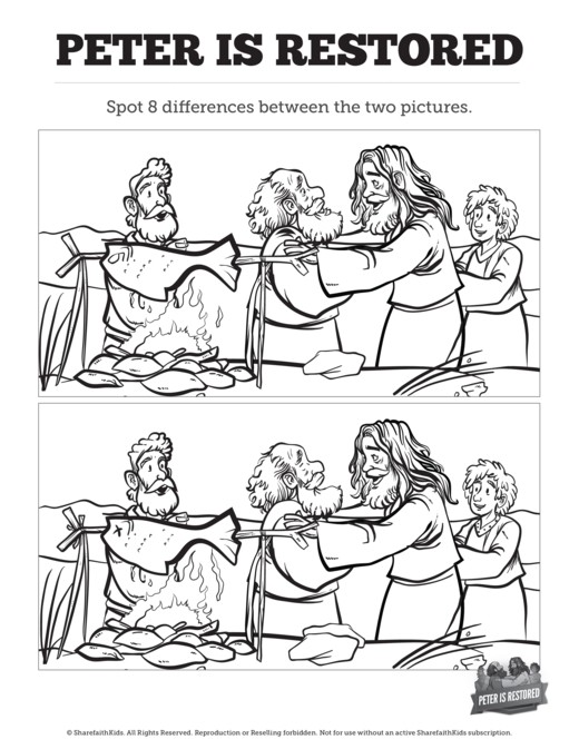 John peter is restored sunday school coloring pages clover media