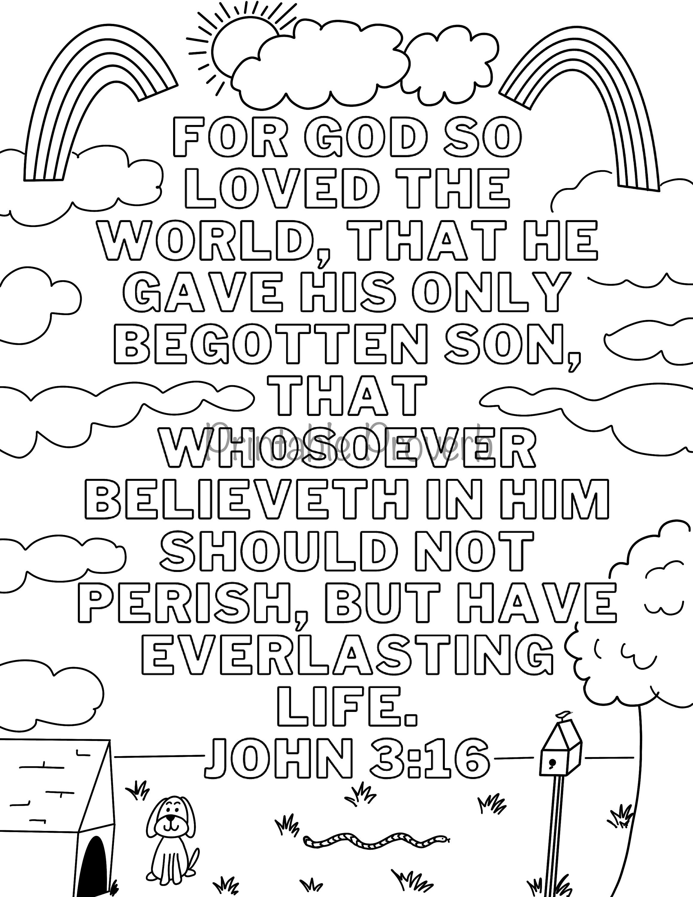 Kjv bible verse coloring sheets verse memorization homeschool preschool elementary sunday school kids room decor quiet work