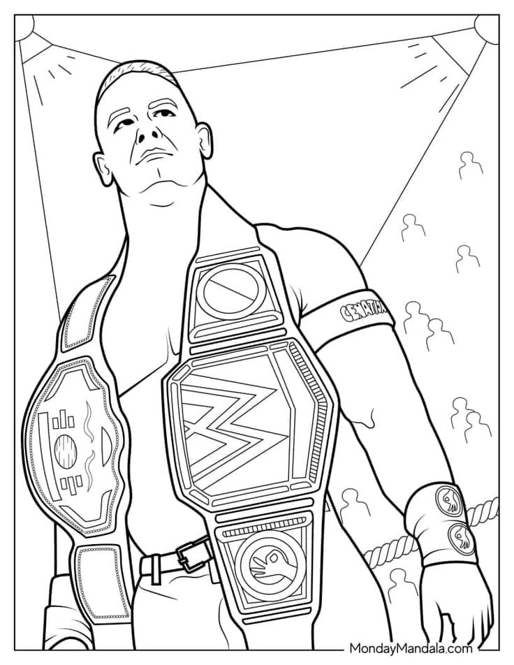 Wrestling wwe coloring pages free pdf printables wwe coloring pages coloring pages wwe