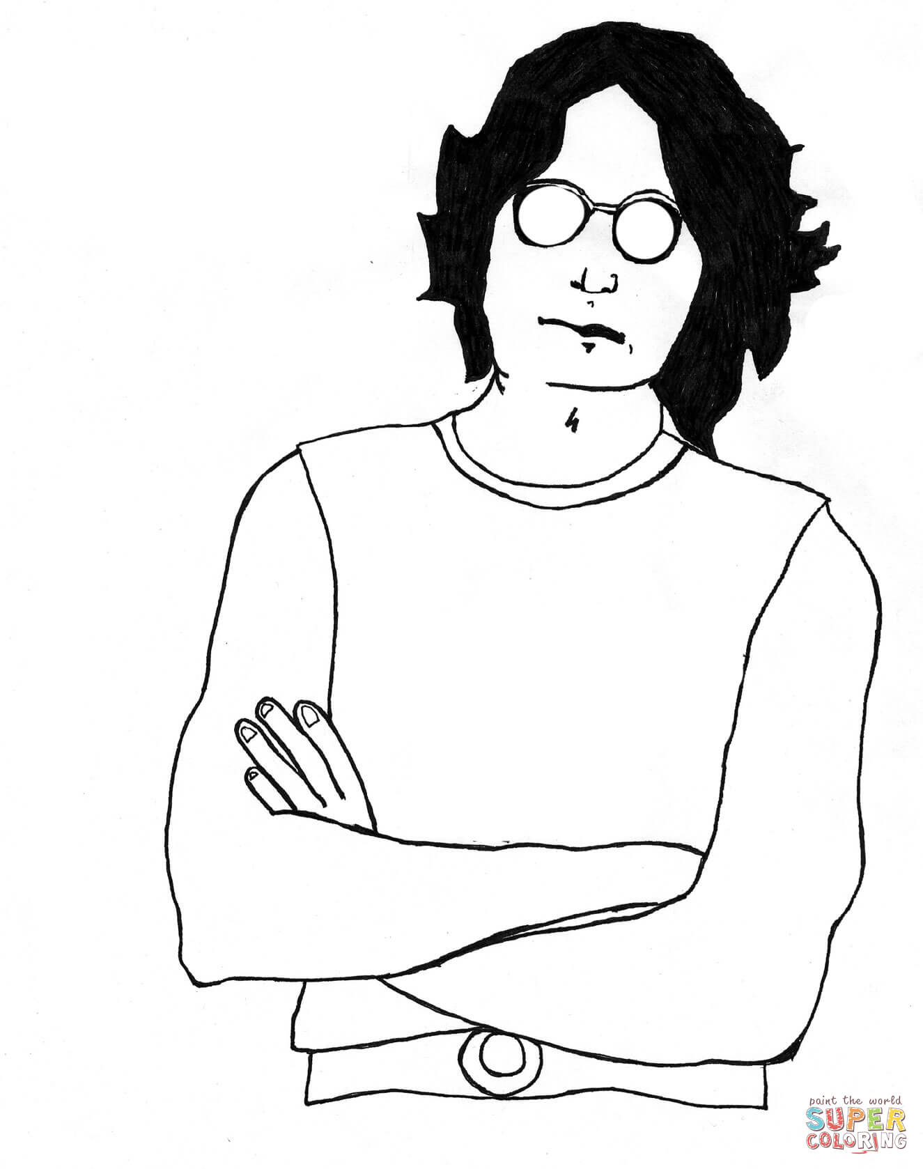 Adult coloring pages john lennon