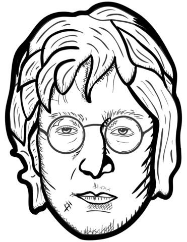 John lennon coloring page desenler