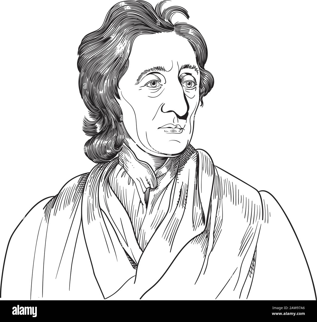 John locke cut out stock images pictures