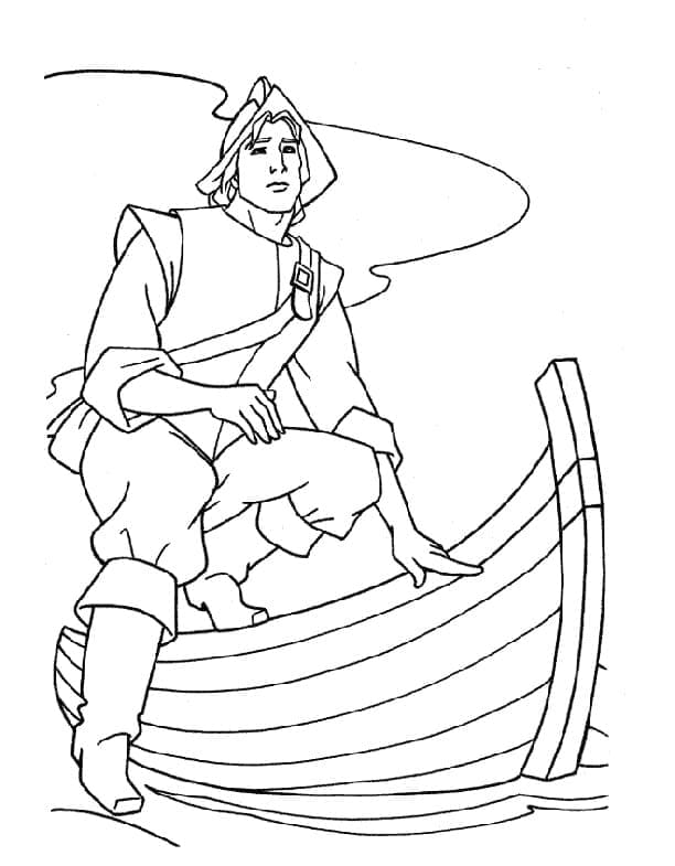 Captain john smith from pocahontas coloring page