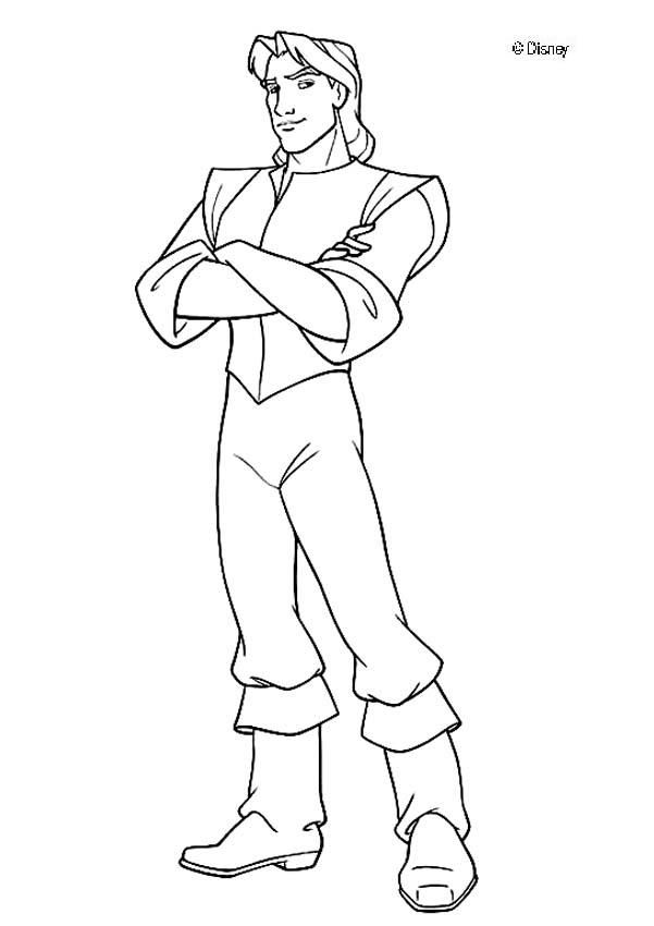 Coloring sheet about pocahontas beautiful drawing of captain john smith coloring page for disnâ disney coloring pages disney drawings princess coloring pages
