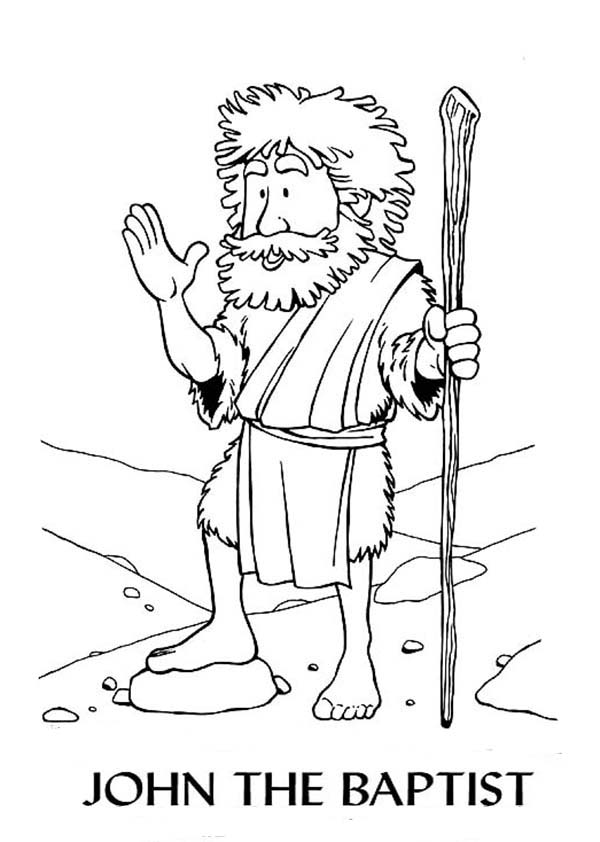 Cartoon of john the baptist coloring page