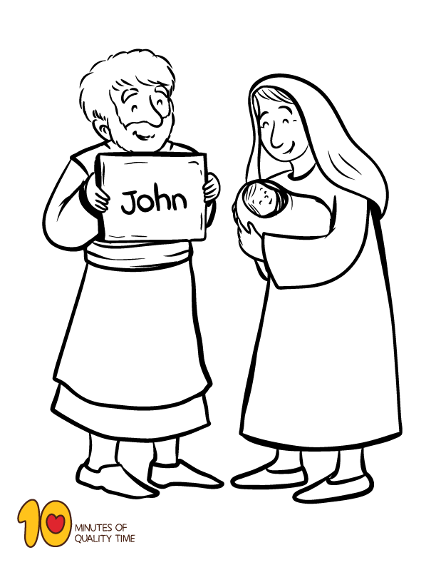 The birth of john the baptist coloring page bible crafts sunday school john the baptist bible coloring pages