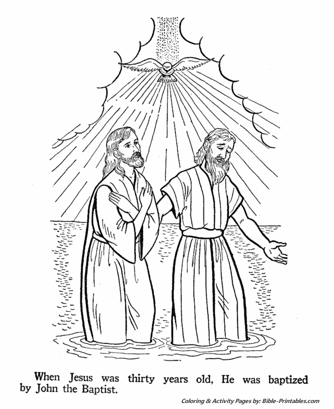 John the baptist coloring pages