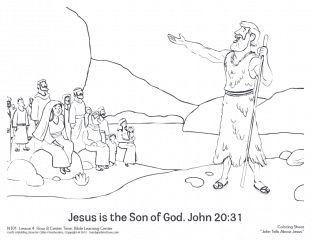 John introduced jesus coloring page
