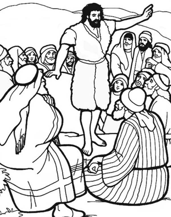 John the baptist coloring page