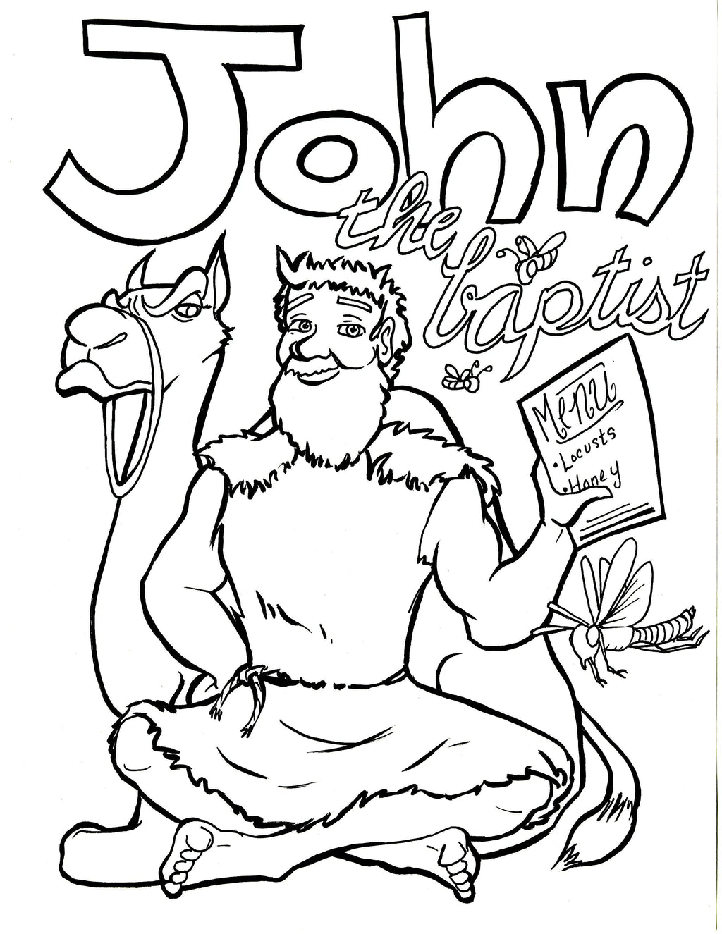 John the baptist coloring page