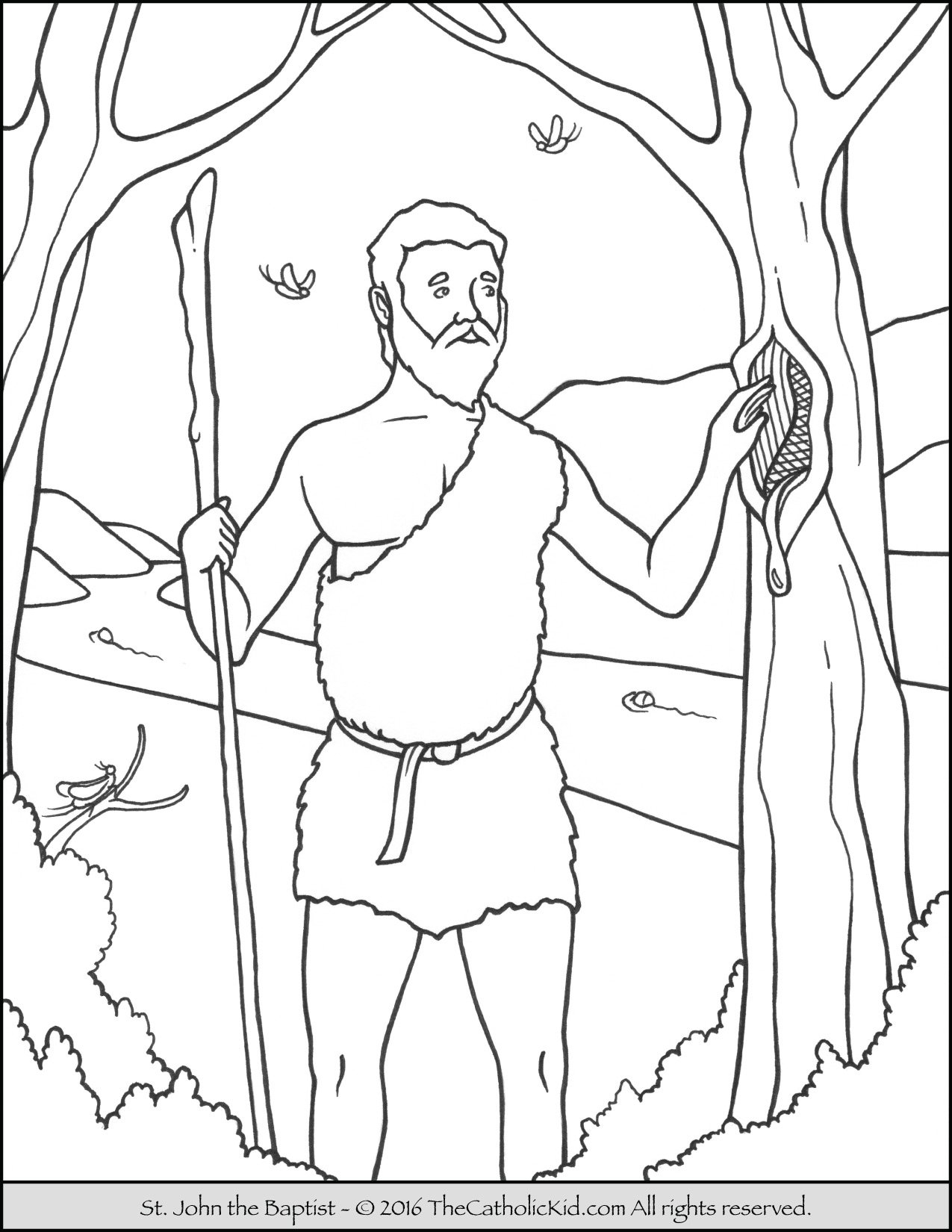 Saint john the baptist coloring pages