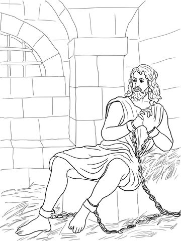 John the baptist in prison coloring page from john the baptist category select from printable craftâ bible coloring pages bible coloring john the baptist