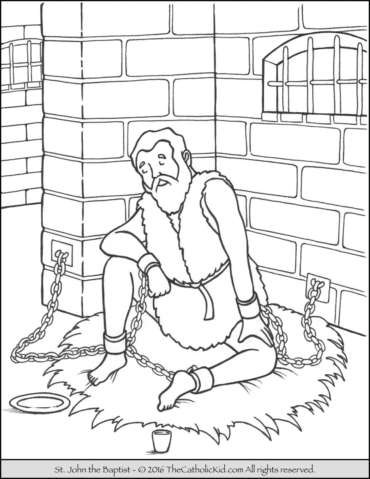 Saint john the baptist coloring pages
