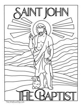 St john the baptist coloring page printable by the little rose shop
