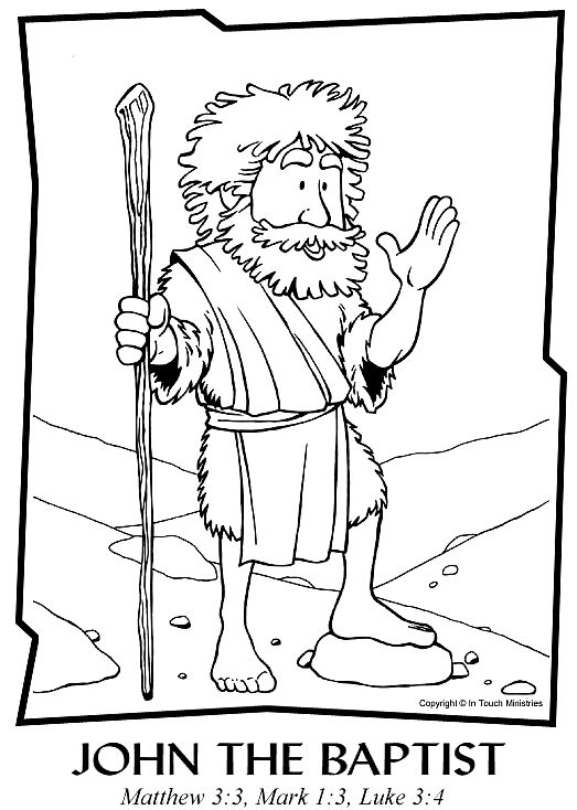 Coloring pages for john the baptist copyright in touch ministries sunday school coloring pages bible coloring pages john the baptist