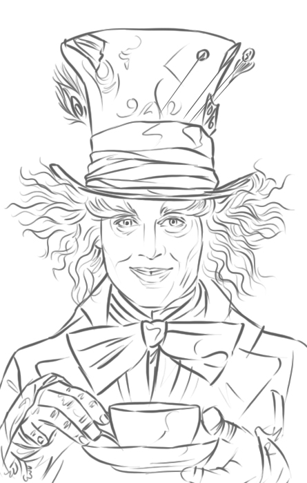 Mad hatter johnny depp in alice in wonderland â latchu