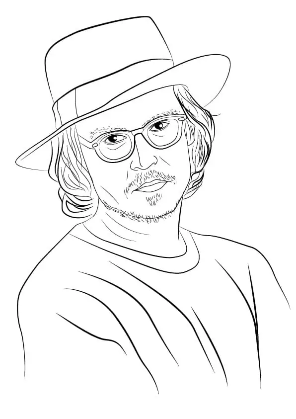 Johnny depp coloring pages