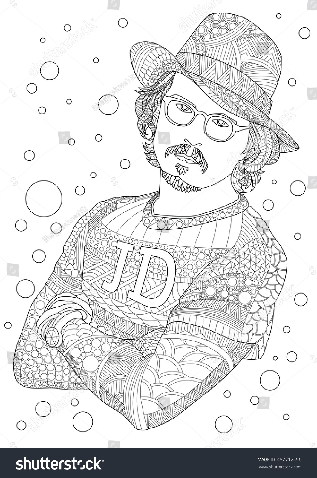 Sept coloring page vector stock vector royalty free