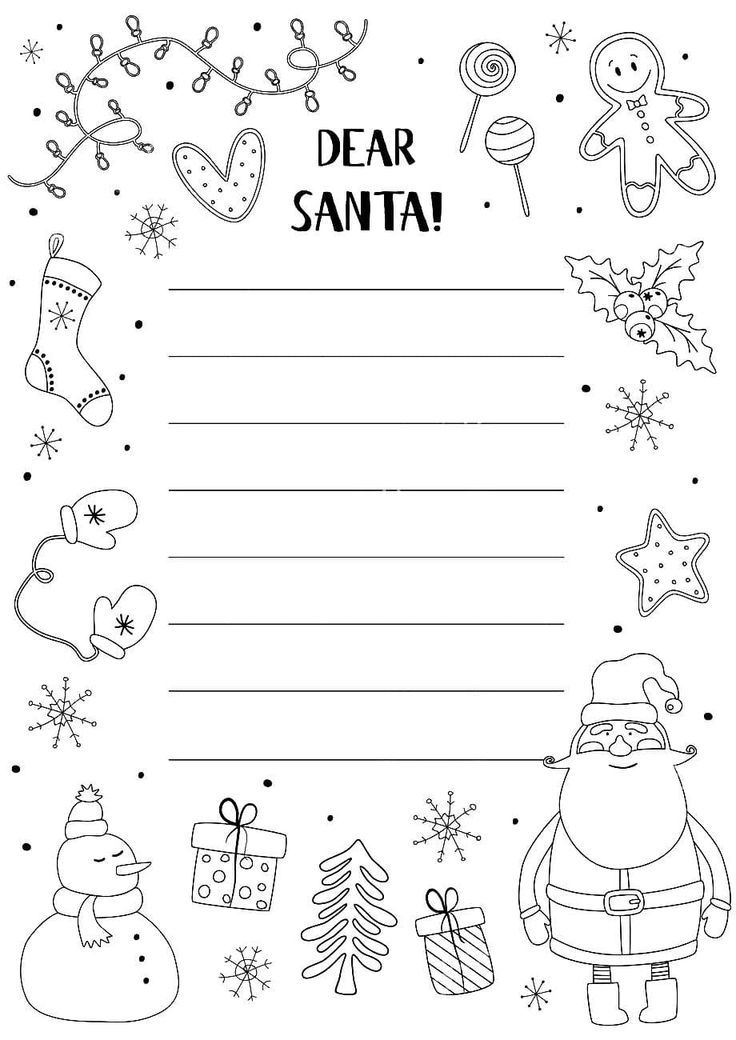 Coloring pages santa claus print for free christmas letter template santa claus letter template christmas lettering